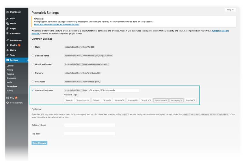 Kako dodati kategorijo v URL-je objav  – WordPress nasvet