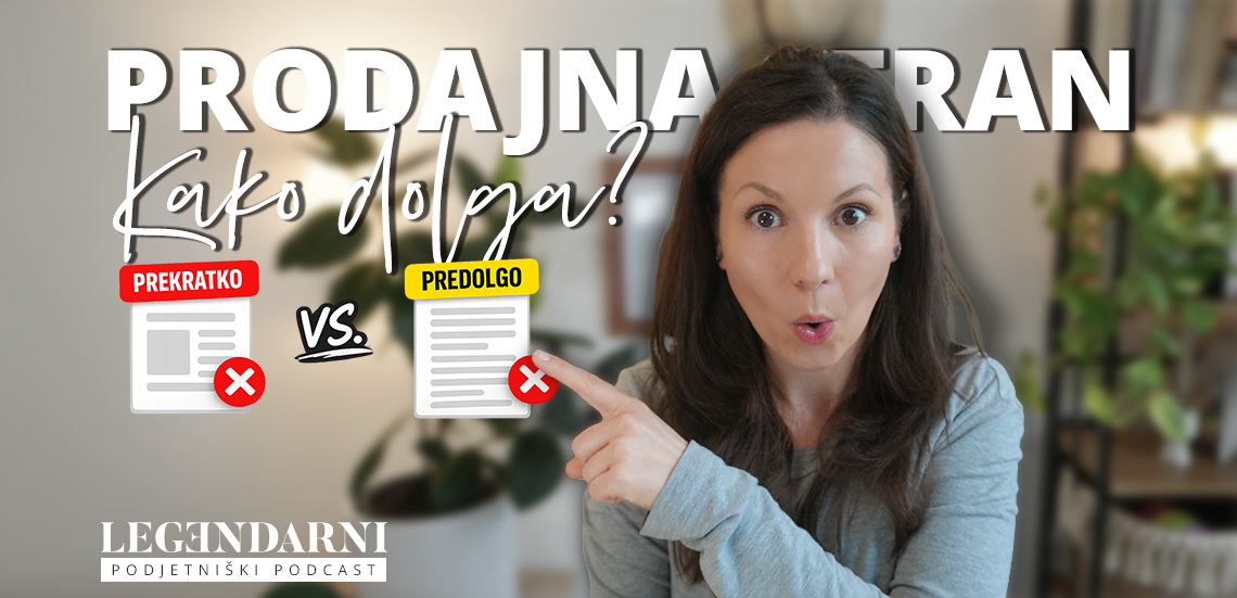 Kako dolga naj bo prodajna stran (in zakaj večina tukaj zgreši)